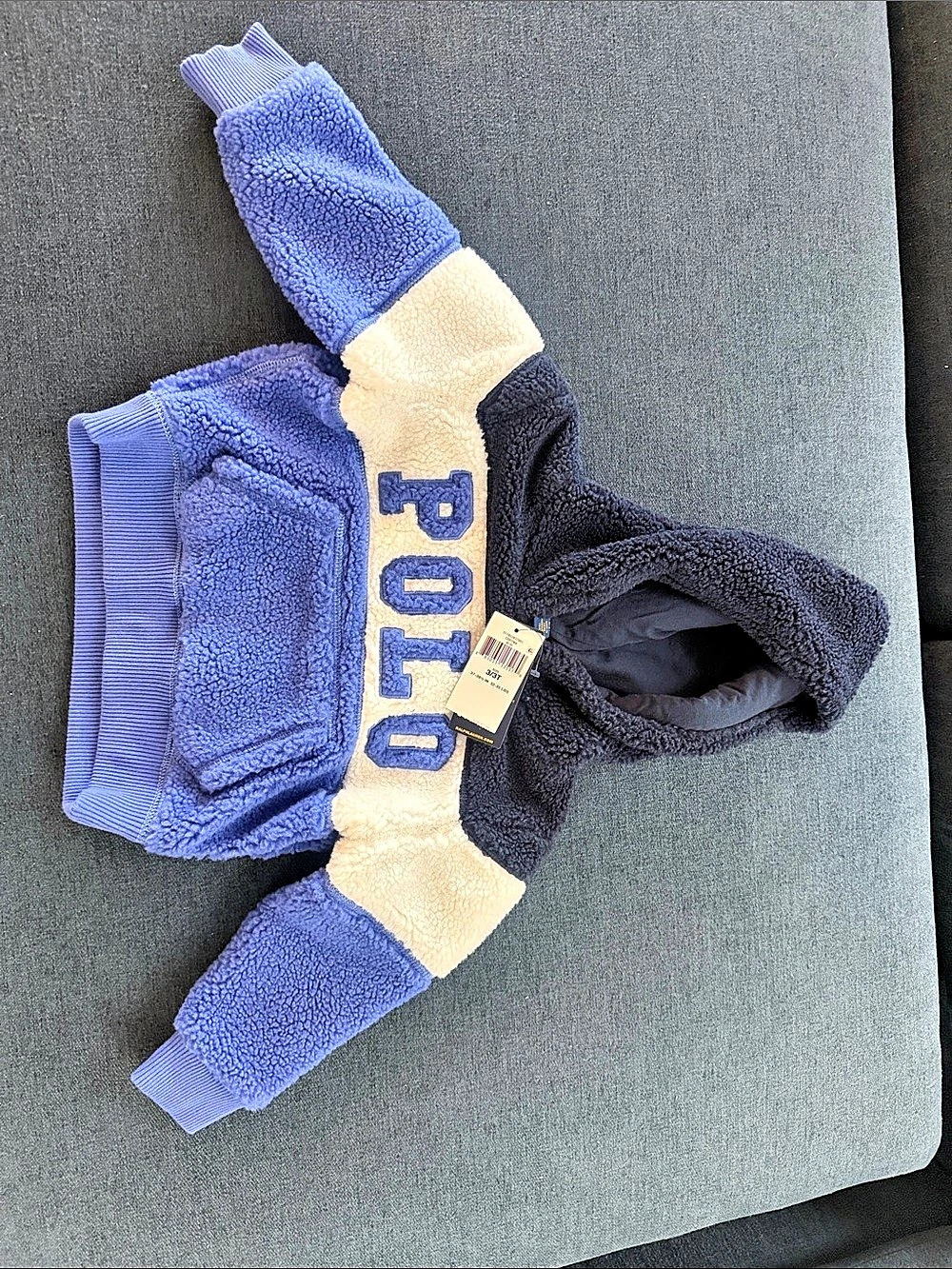 Ralph Lauren Polo Bear Color Block Fleece Jacket Boys 3T NWT